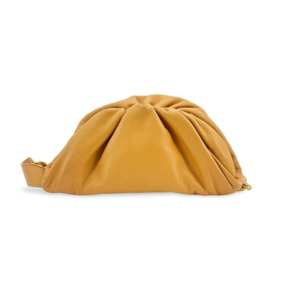 Bottega Veneta The Chain Pouch Shoulder Bag Mustard